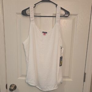 NWT Vince Camuto Cream Sleeveless Sheer Tank Top Shirt Cami Size XL